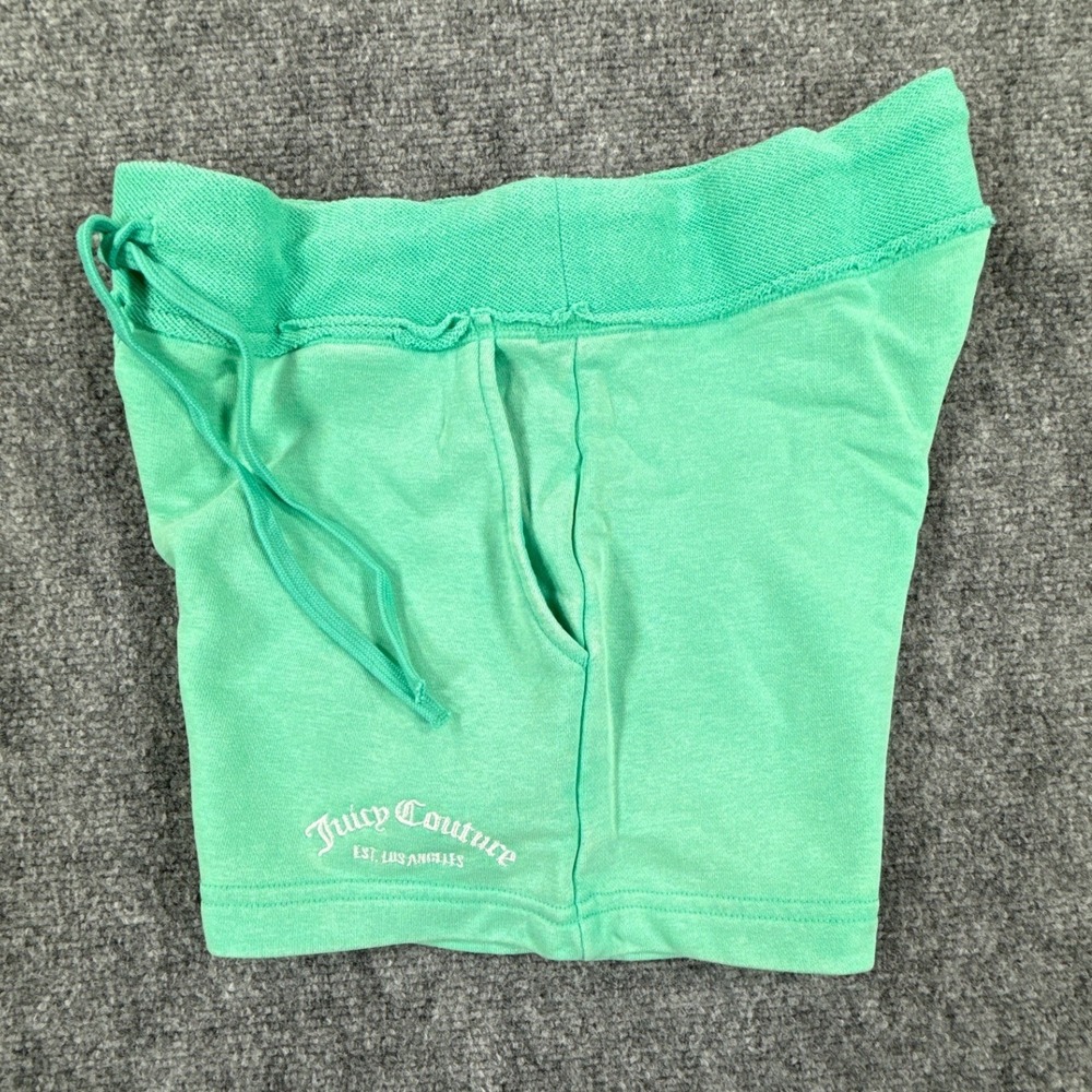 Juicy Couture Shorts Womens Small Bermuda Sky French Terry Y2K Drawstring NWT